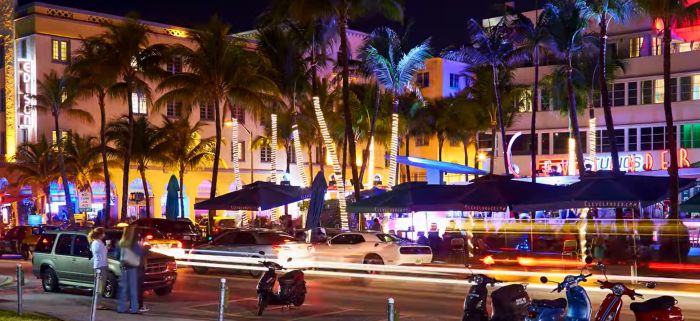 High tourist areas in Miami impacting road safety.