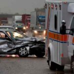 Road accident in Miami involving cars.